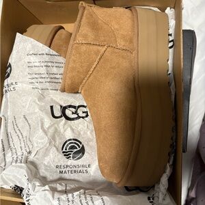 UGG Men's Brown Suede Platform Boots